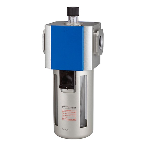 Fog oil dispenser G with polycarbonate container, protective cage and mounting bracket 116446 - Standard lubricator (pneumatics)