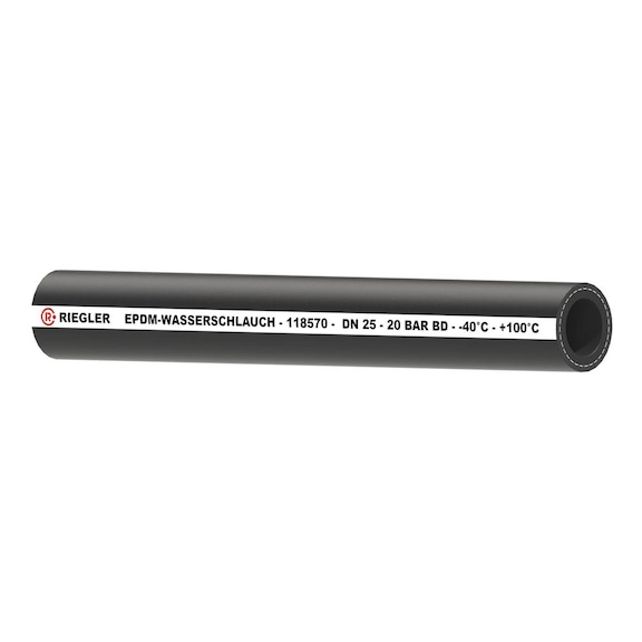 Industrial hose for salt and hot water black roll 40 m 118570 - Tubing (pneumatics, unspecified)