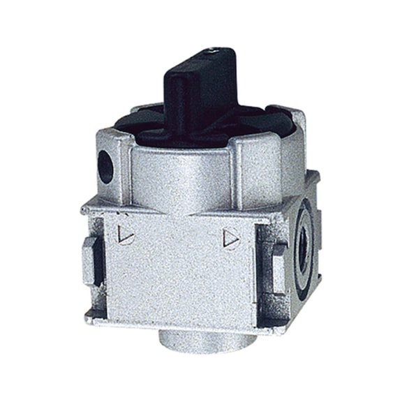 Kugelhahn 3/2-Wege multifix-mini abschließbar mit Entlüftungsbohrung 100404 - Kugelhahn (Pneumatik)