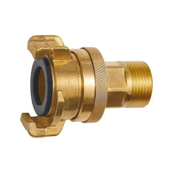 GEKA rigid threaded piece safety design polished brass 107795 - Hose coupling (unspecified)