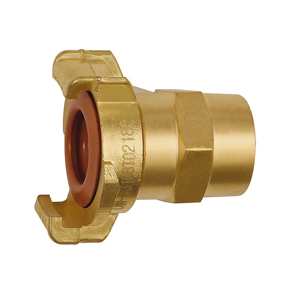 GEKA-Gewindestück Schraubanschluss starr Messing blank 107820 - Schlauchkupplung (Sonstiges)