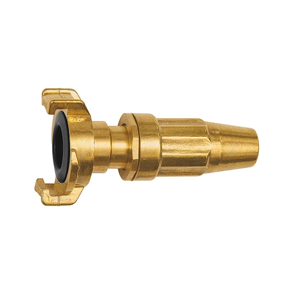 GEKA spray nozzle with coupling connection polished brass 107802 - Hose fitting, hose connection (unspecified)