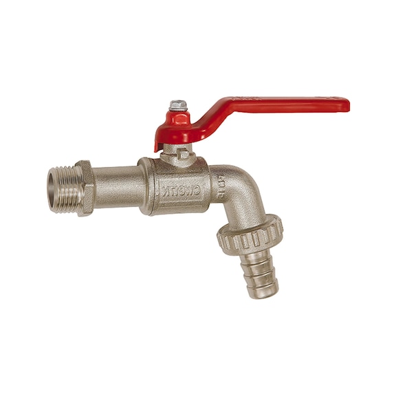 Ball spout tap nickel-plated brass 103416 - Ball valve (pneumatics)
