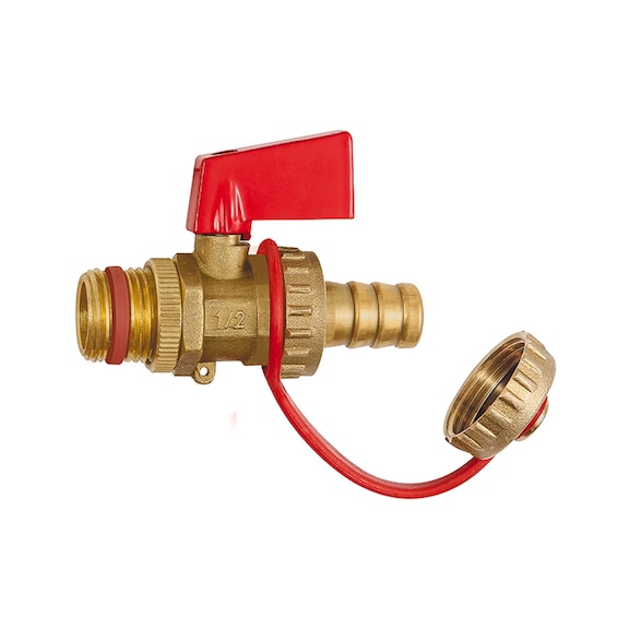 KFE ball valve polished brass 103414 - Ball valve (pneumatics)
