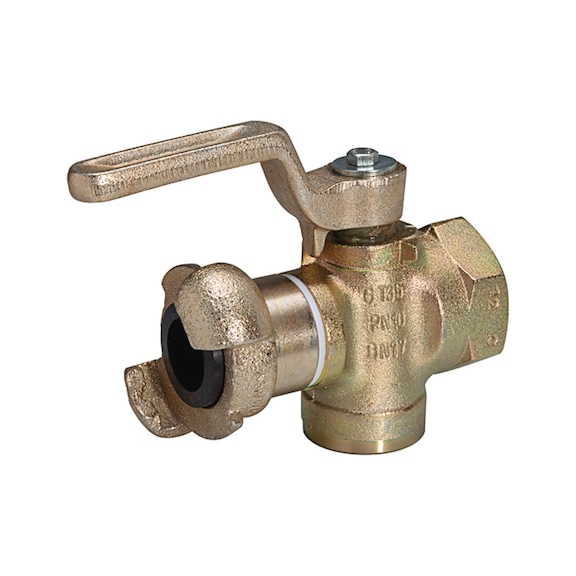Plug valve single-sided coupling lever stop vent 107891 - Plug valve