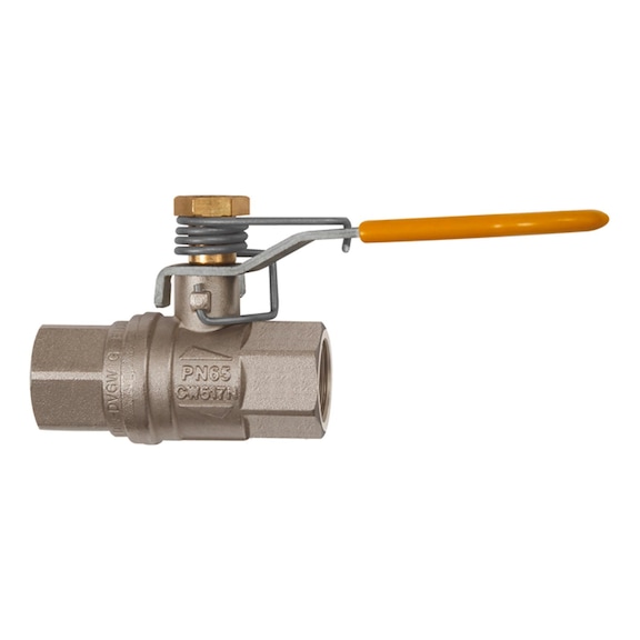 Ball valve with spring return nickel-plated brass 103227 - Ball valve (pneumatics)