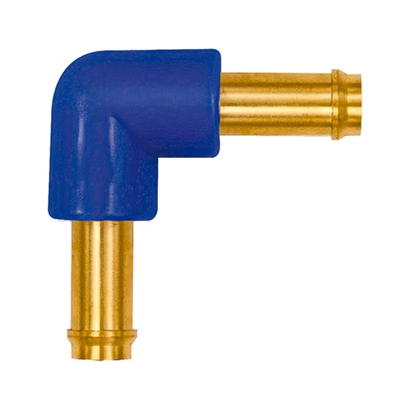 Angled hose connection connector POM 133407 - Pneumatic function fitting (pneumatics)