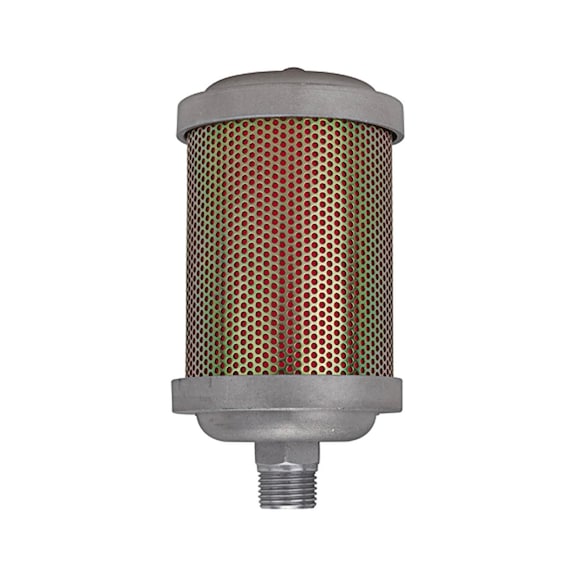 High-performance silencer aluminium perforated sheet galvanised steel 113307 - Pneumatic silencer (accessory, pneumatics)