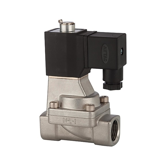 RIEGLER 2/2-way solenoid valve stainless steel pilot-operated 116572 - Solenoid valve pilot operated