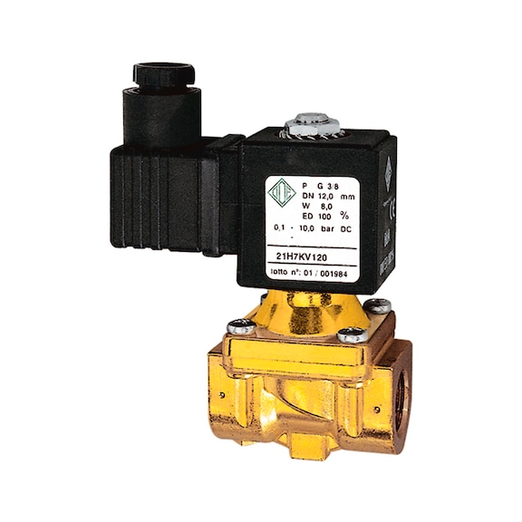 RIEGLER 2/2-way solenoid valve brass pilot-operated 102936 - Solenoid valve pilot operated
