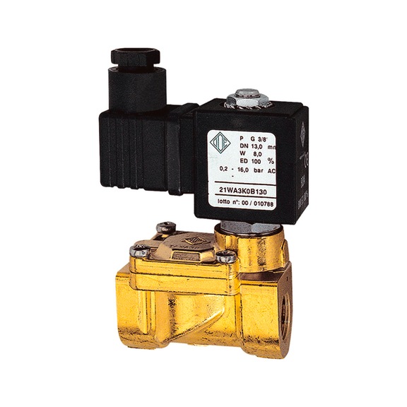 RIEGLER 2/2-way solenoid valve brass pilot-operated 102954 - Solenoid valve pilot operated