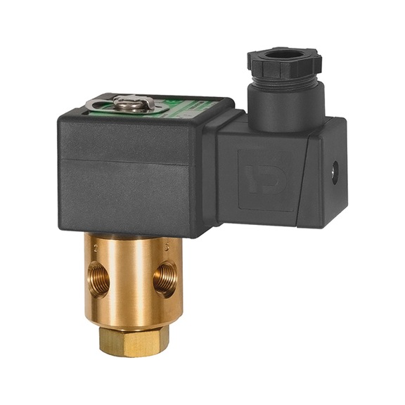 RIEGLER 3/2-way solenoid valve brass direct-acting 102965 - Solenoid valve direct operated