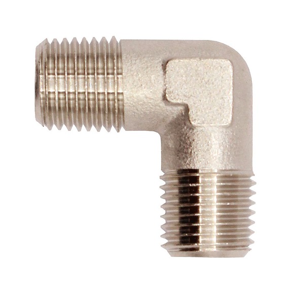 Winkelstück außen/außen Messing vernickelt 112742 - Winkelstück (Pneumatik)