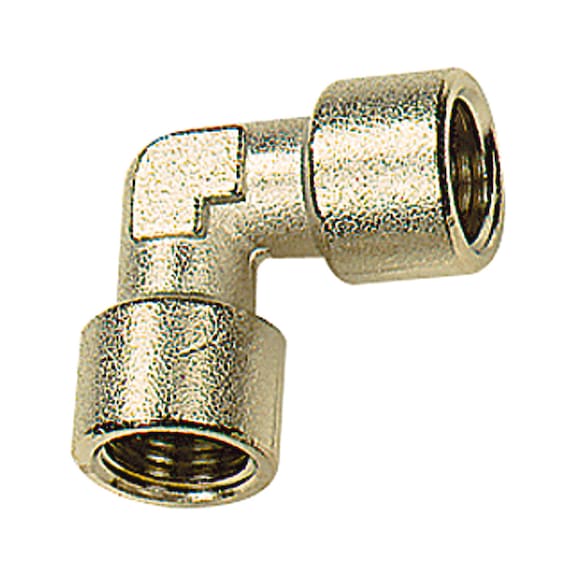 Winkelstück innen/innen Messing vernickelt 112751 - Winkelstück (Pneumatik)
