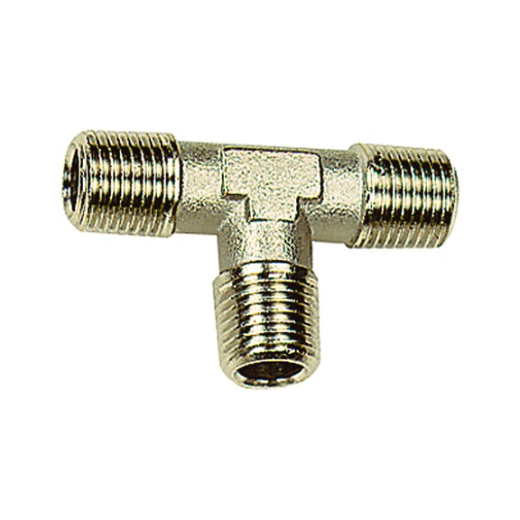 T-piece outside/outside/outside nickel-plated brass 112760 - Manifold (pneumatics)