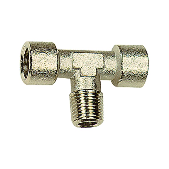 T-Stück innen/außen/innen Messing vernickelt 112774 - Kupplung (Pneumatik)