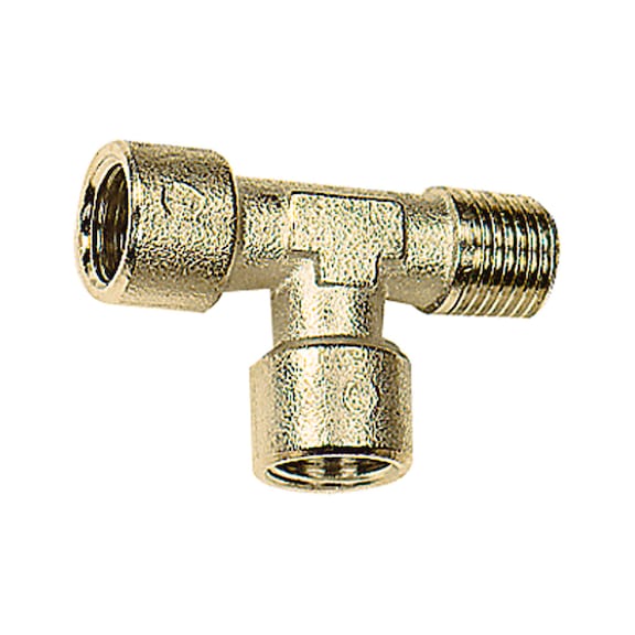 T-piece inside/inside/outside nickel-plated brass 112780 - Manifold (pneumatics)