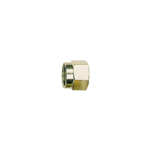 Union nut, nickel-plated brass 112056 - Union nut (threaded joint)