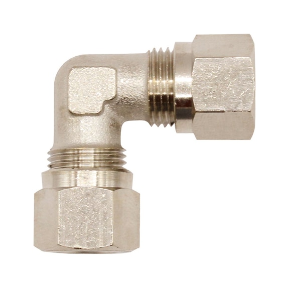 Angle screw connection nickel-plated brass 111996 - Elbow fitting (pneumatics)