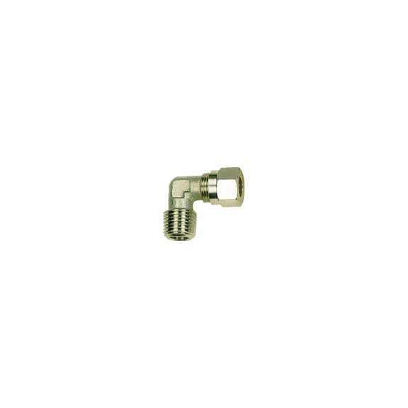 Angle screw connection nickel-plated brass 112010 - Elbow fitting (pneumatics)