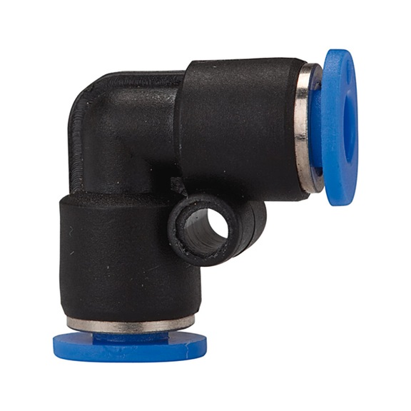 L-connector Blue series mini plastic nickel-plated brass 109086 - Push-in L-fitting, push-in L-connection (pneumatics)