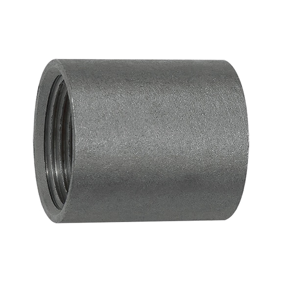 Weld-on socket 16 steel bright continuous thread 113290 - Collar (installation)