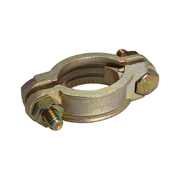 Two-piece malleable cast iron hose clamp with loose tongues 107898 - Tube clamp (pneumatics)