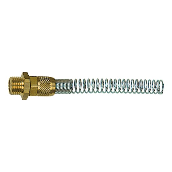Rigid screw connection with anti-kink spring brass 113433 - Connectors/fitting (accessory, pneumatics)