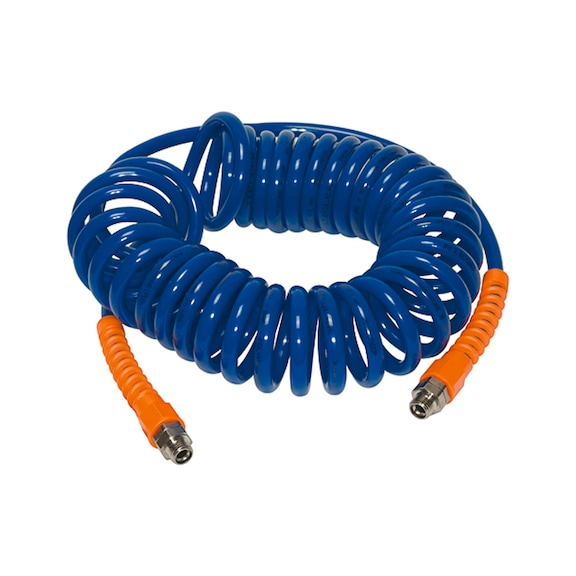 Spiral hose screw connection and kink protection spring PU length 10 m 114590 - Tubing (pneumatics, unspecified)