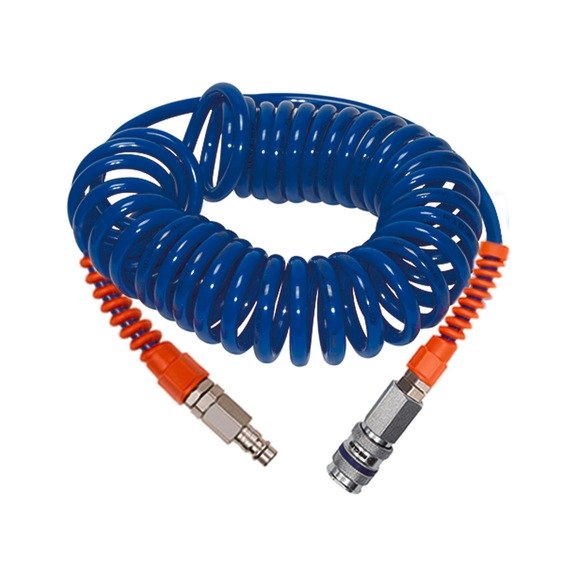 Spiral hose steel coupling set Steel coupling Nominal width 7.8 PU 6 m 144367 - Tubing (pneumatics, unspecified)