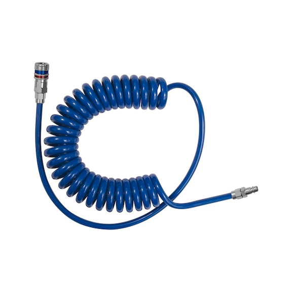 Spiral hose safety coupling set PUR 6 m 113493 - Tubing (pneumatics, unspecified)
