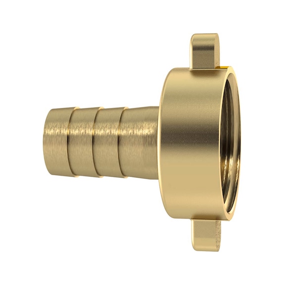 2/3 hose fitting flat-sealing union nut light design 146179 - Quick-lock with cap nut (pneumatics)