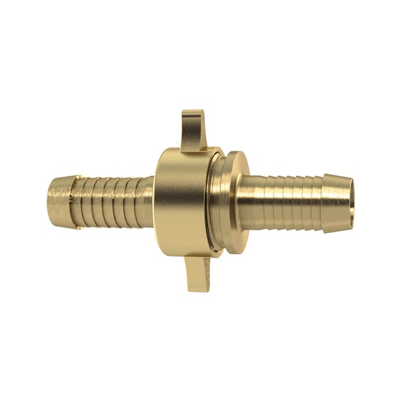 3/3 Schlauchverschraubung Überwurfmutter Messing blank 146202 - Schnellverschraubung mit Überwurfmutter (Pneumatik)