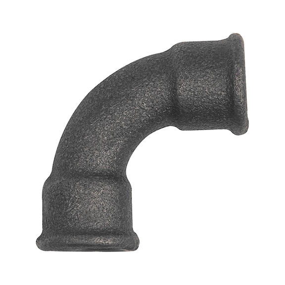 Elbow 2a 90 degrees short malleable cast iron black 133597 - Angle joint, arch joint (installation)
