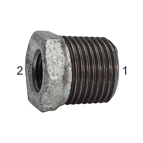 Reducer 241 black malleable cast iron hot-dip galvanised 113075 - Collar (installation)
