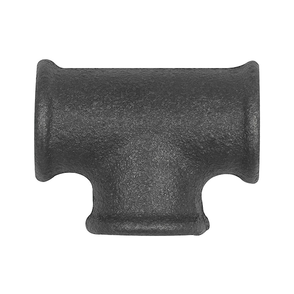 T-piece 130 malleable cast iron black 133676 - T-piece (installation)
