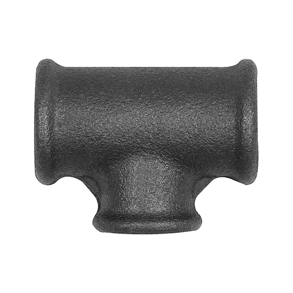 T-piece 130 malleable cast iron black 133685 - T-piece (installation)