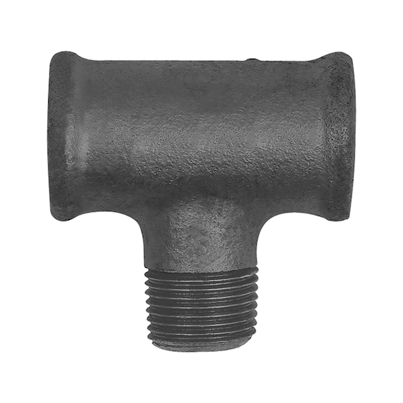 T-piece 133 malleable cast iron black 133693 - T-piece (installation)