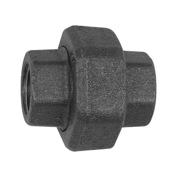 Verschraubung 330 flachdichtend Temperguss schwarz 133806 - Verschraubung (Fitting, Installation)