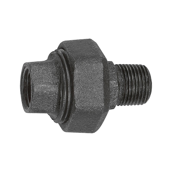 Fitting 331 flat-sealing malleable cast iron black 133816 - Screw joint (fitting, installation)