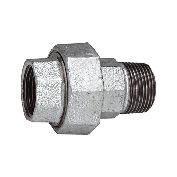 Fitting 341 conical sealing black malleable cast iron hot-dip galvanised 113197 - Screw joint (fitting, installation)