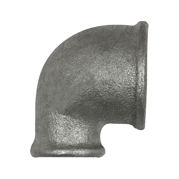 Elbow 90 90 degree malleable cast iron hot-dip galvanised 133568 - Angle joint, arch joint (installation)