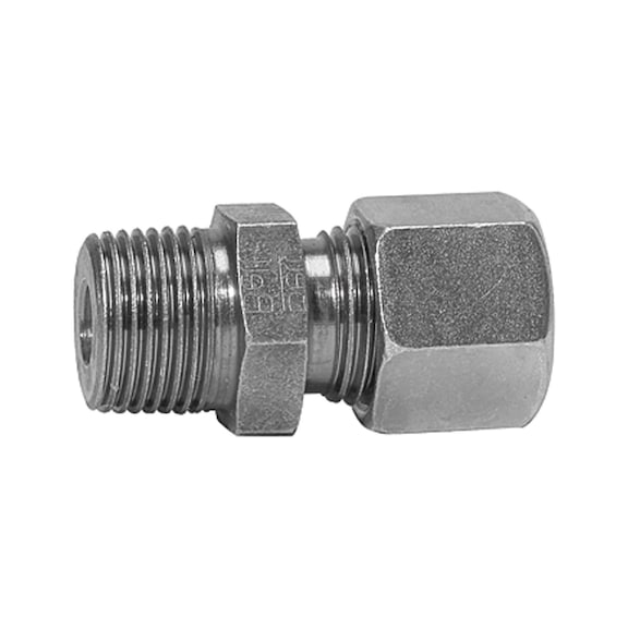 Straight screw-in fitting galvanised steel 112125 - Straight screw-in fitting (pneumatics)