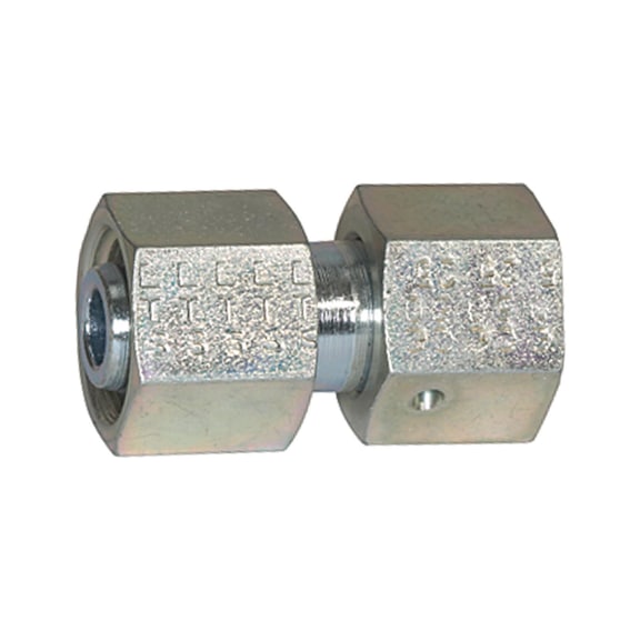 Adjustable straight screw connection sealing cone galvanised steel 112084 - Adjustable screw connection (pneumatics)