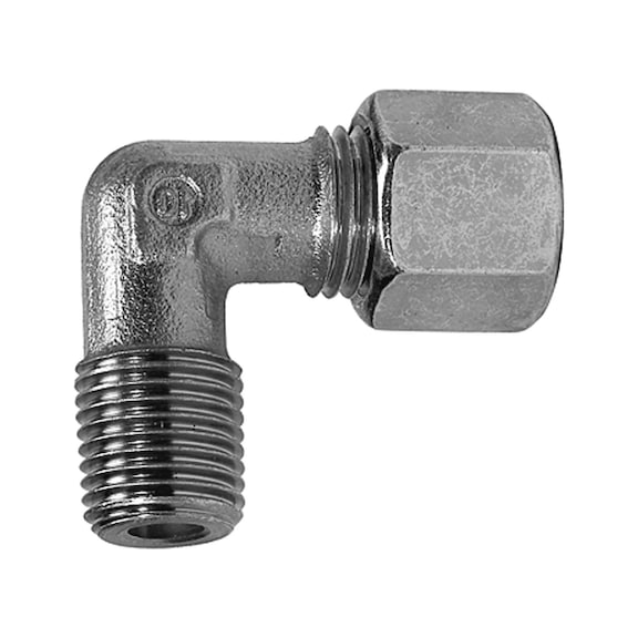 Angle screw-in fitting galvanised steel 112177 - Elbow fitting (pneumatics)