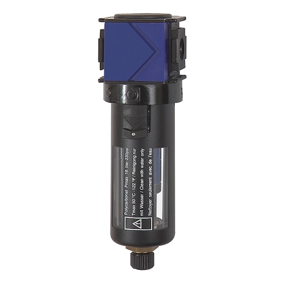 Mikrofilter variobloc mit Polycarbonatbehälter und Schutzkorb 124812 - Hochleistungsfilter, Feinstfilter (Pneumatik)