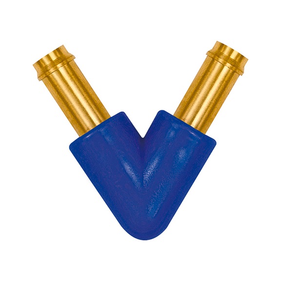 V-hose connection piece brass and POM 133418 - Pneumatic function fitting (pneumatics)