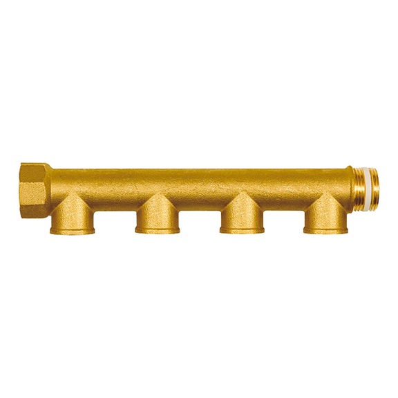 Distribution pipe 4 outlets brass 112575 - Manifold (pneumatics)
