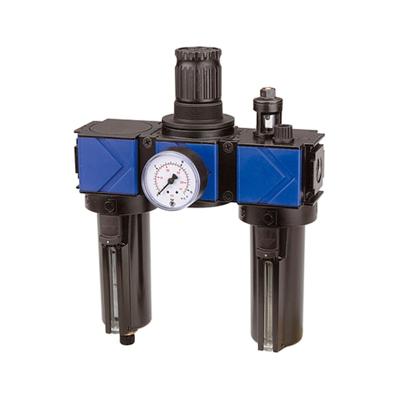 Wartungseinheit dreiteilig variobloc mit Metallbehälter und Sichtrohr 125344 - Wartungseinheit dreiteilig (Pneumatik)