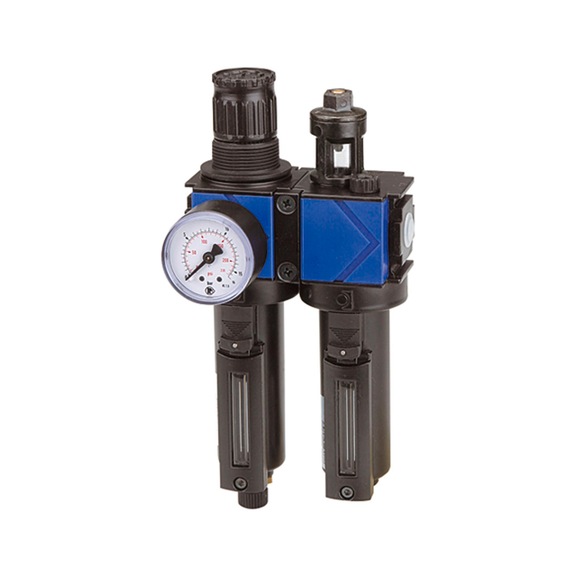 Two-piece variobloc maintenance unit with metal container and sight glass 125345 - Two-part maintenance unit (pneumatics)